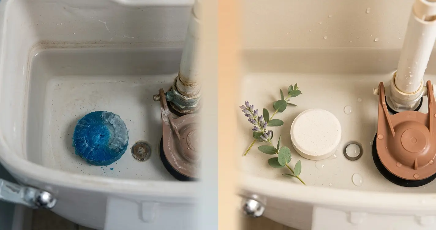 Clean toilet tank Clean toilet tank