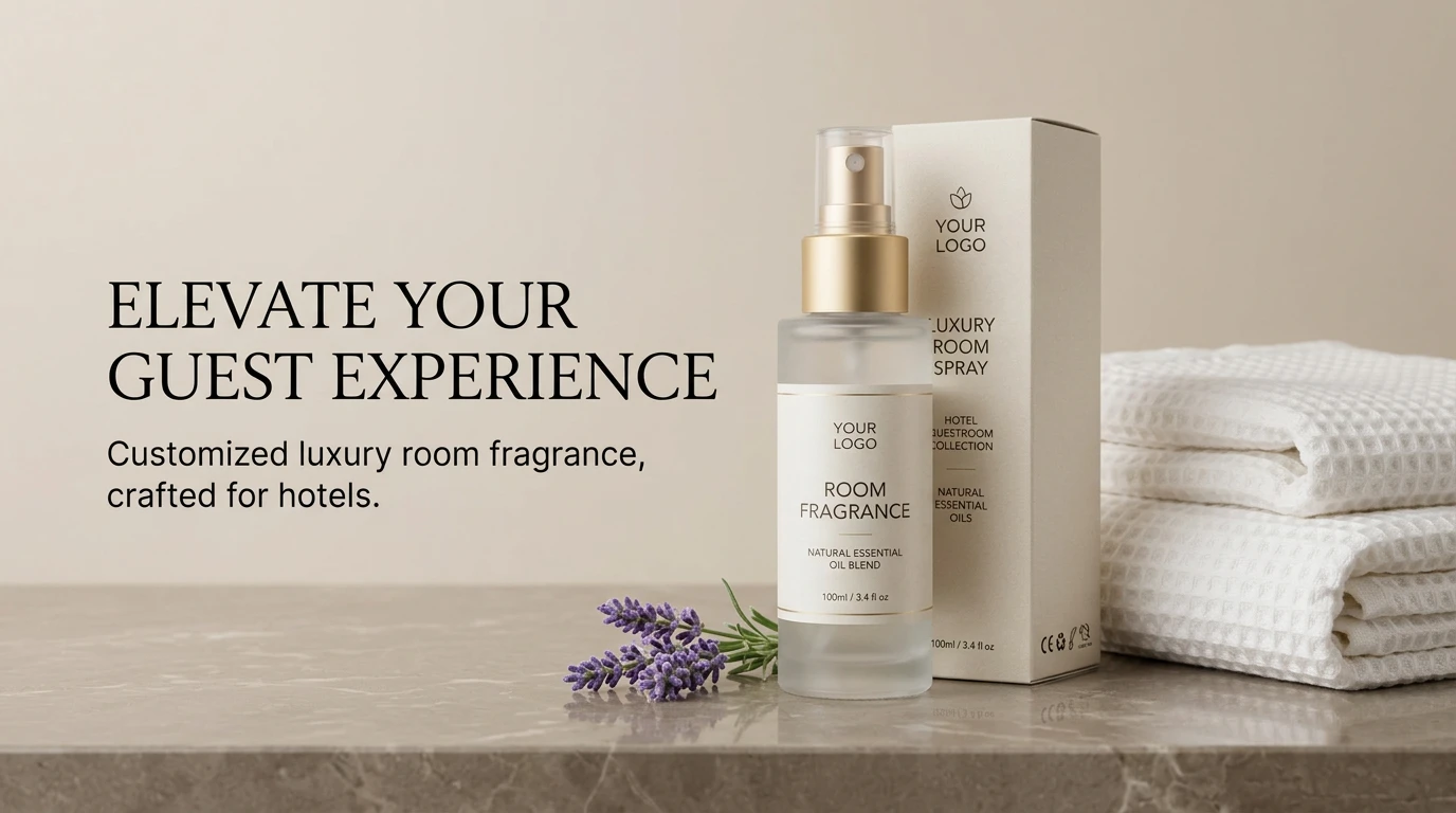 Customized hotel room fragrance spray