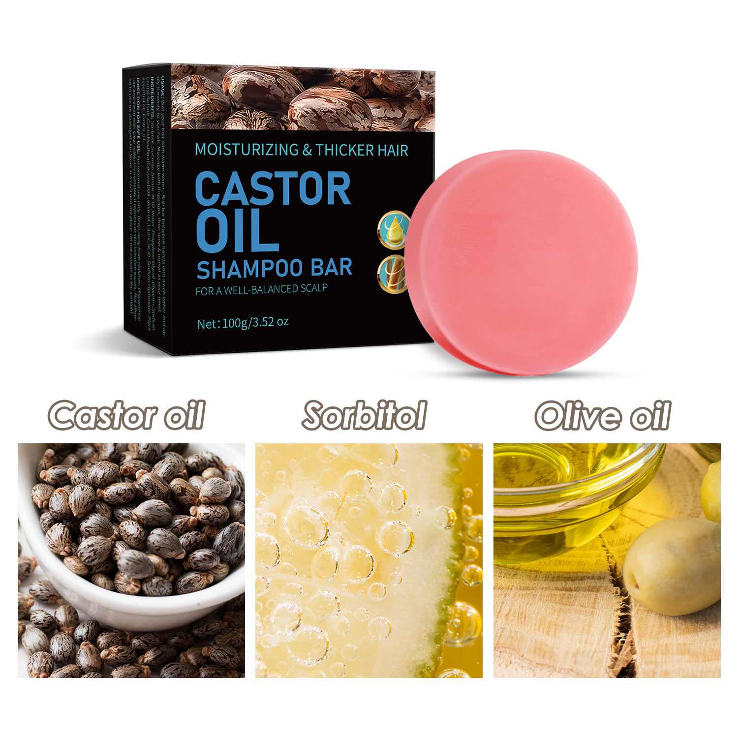 Castor Oil Shampoo Bar