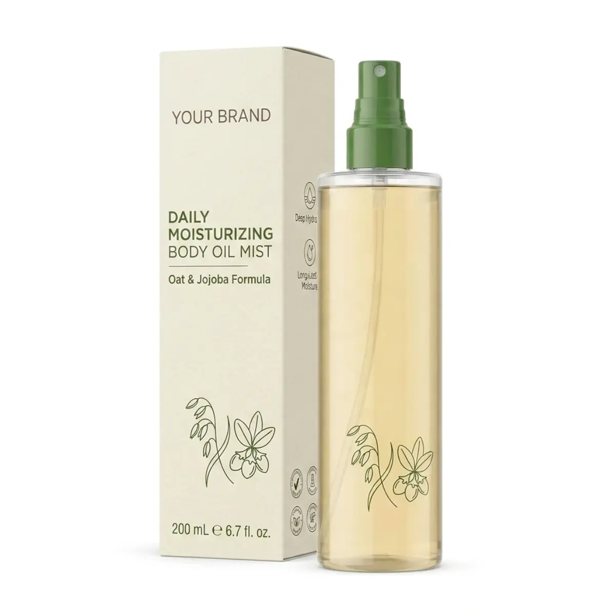 OEM Oat And Jojoba Oil Daily Moisturizing Body Spray