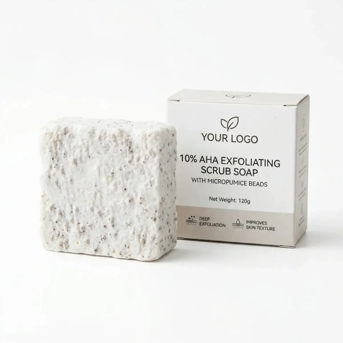 10% AHA And Micropumice Bead Exfoliating Scrub Soap